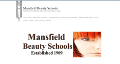 Desktop Screenshot of mansfieldbeautyschools.edu